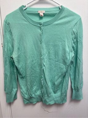 J. Crew Mint Crewneck Cardigan - the Clare cardigan